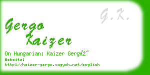 gergo kaizer business card